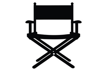 Director chair silhouette, Director chair icon vector, Folding chair vector, Chair icon, chair vector 