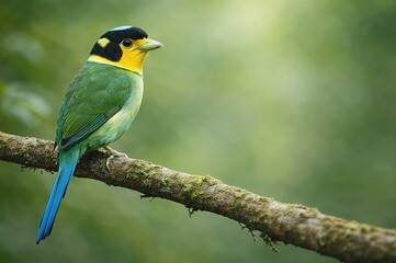 Fototapeta premium Beautiful Tropical Bird on Tree Branch