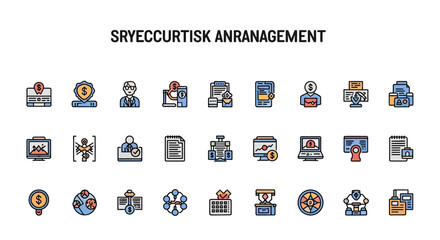 Business Icons - Security, Finance, Management, and Data Analysis