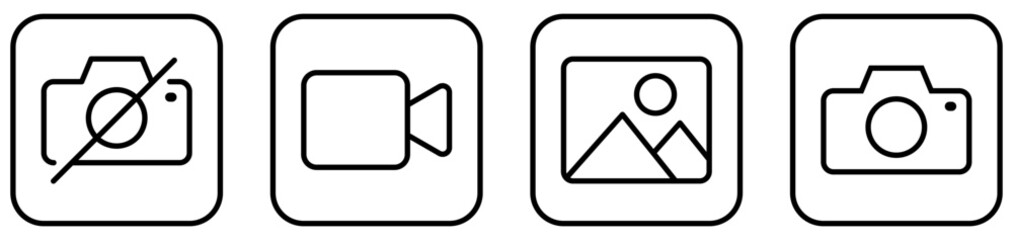 Camera line icons.eps