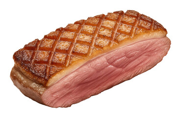 Slicing savory duck breast gourmet kitchen photography insights isolated on transparent background