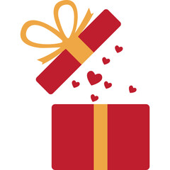 Valentines Day Gift Box Illustration