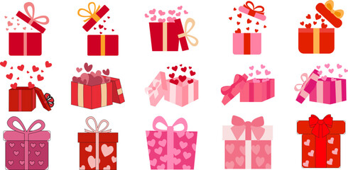 Valentines Day Gift Box Illustration