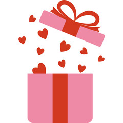 Valentines Day Gift Box Illustration