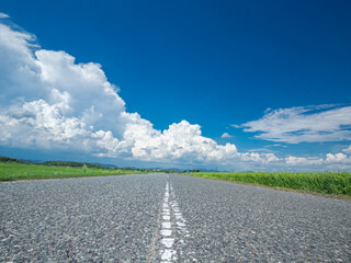 田舎の夏と入道雲