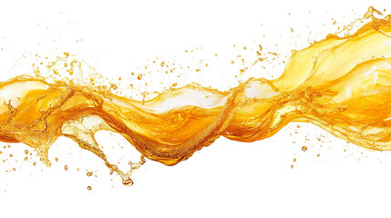 Dynamic capture of a liquid wave flowing across a black background, with splash details