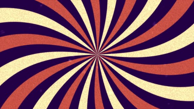 Retro rotating sunburst vintage abstract background pattern loop vibrant suitable for dynamic event intros, nostalgic presentations, and creative video projects.