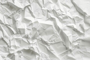 Obraz premium Crushed white paper background with sharp edges. Used for texture, design