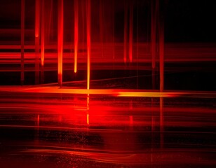Abstract red glowing streaks and lines on a dark background