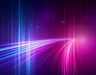 Vibrant abstract background with neon light trails and streaking lines