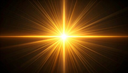 A bright, golden cross of light emanating from a central point