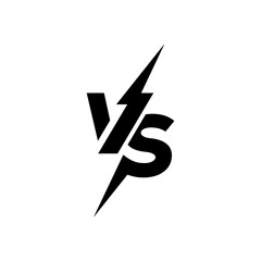 VS Letter Drawing Style Design Icon, Versus, Fight, Competition Logo