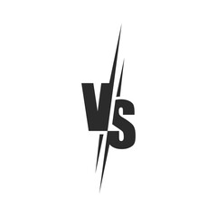 VS Letter Drawing Style Design Icon, Versus, Fight, Competition Logo