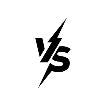 VS Letter Drawing Style Design Icon, Versus, Fight, Competition Logo