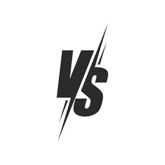 VS Letter Drawing Style Design Icon, Versus, Fight, Competition Logo
