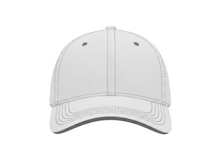 White baseball cap with stars isolated on transparent background