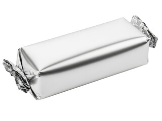 Silver-colored metal container isolated on transparent background