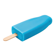 Blue popsicle isolated on transparent background