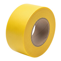 Yellow tape roll isolated on transparent background