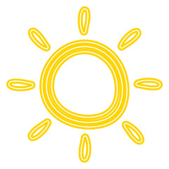 Doodle Kids Drawing Neon Sun © Gilang