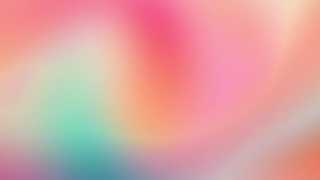 Abstract multicoloured pastel gradient with rainbow tones and smooth blurred texture loop. Perfect for video projects, background design or wallpaper
