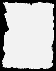 Piece of torn paper on black. Copy space