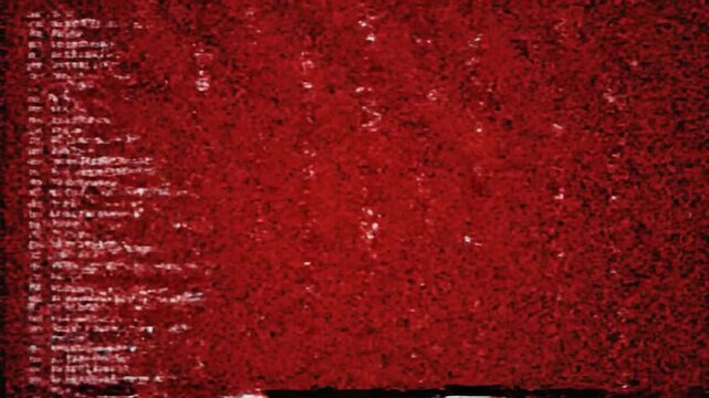 Abstract graphic with textured red top, black line, and distressed white bottom