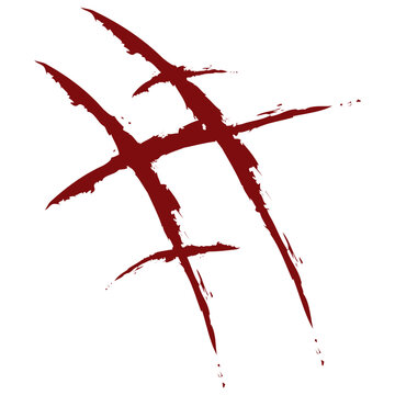 Hand Drawn Scar Doodle