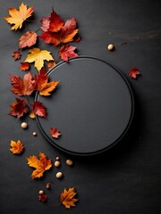 autumn background with maple leaves