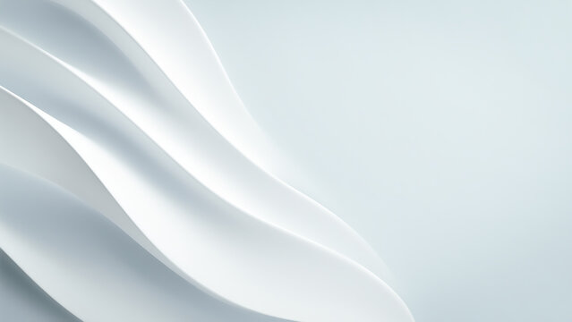 Wavy White Shapes Form an Abstract Background Design