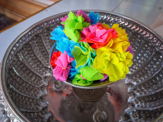 Vibrant Paper Alms Coins (Proy Than) for Thai Funeral Rite