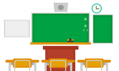 教室のイラスト/Classroom illustration