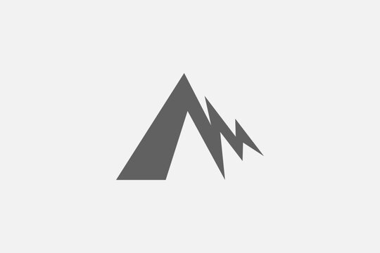 modern simple sharp mountain logo 