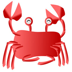 カニのキャラクターデザインパーツ