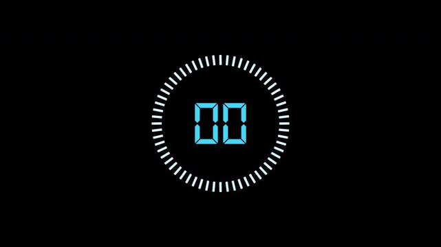 The countdown timer is 5 seconds. 4K video with alpha channel