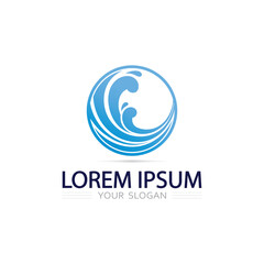 Aqua Wave Garden Logo Design For Water Park Resort And Recreation Branding