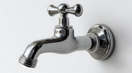 Vintage Wall Mounted Chrome Faucet
