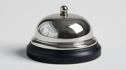 Hotel reception desk silver bell