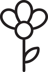 Obraz premium Spring Flower Icons. Spring bee flowers. Line icon set of spring