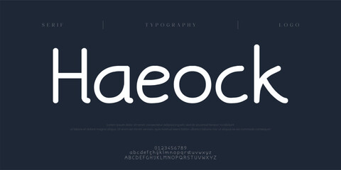 Haeock, Creative digital abstract minimal modern alphabet fonts and logo. Creative typography sport, technology, fashion, digital, future creative logos font. vector illustration
