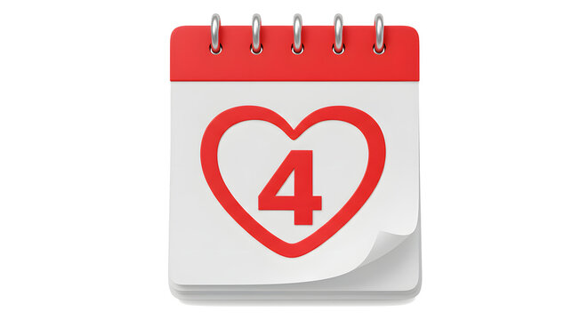 calendar heart four