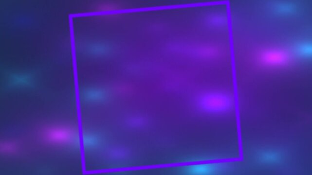 Abstract Light Frames Shifting and Glowing in Soft Purple and Blue Colors on a Dark Background