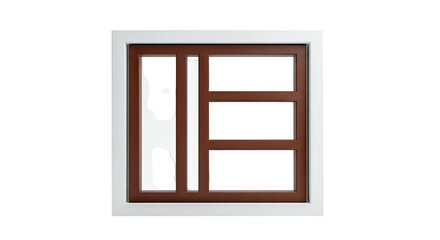 Obraz premium Modern Window Design with Wood Frame and Multiple Panes