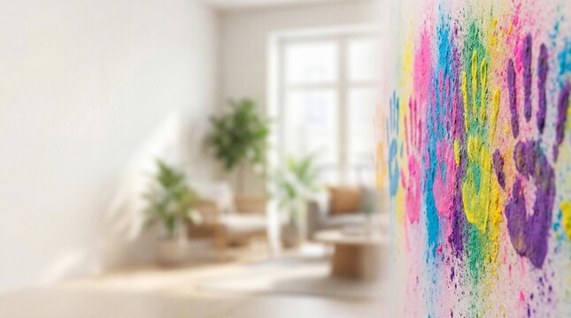 Minimal Festive Holi Background Design
