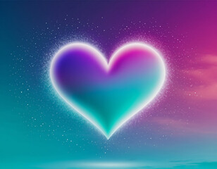 Dreamy Heart‑Shaped Clouds &ndash; Colorful Surreal Valentine Sky