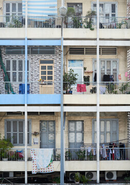 Vietnam, Ho Chi Minh, View of a modern building