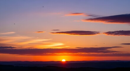 sunset over the lake