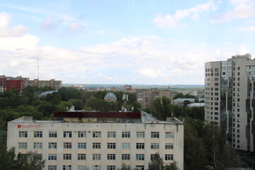 Fototapeta premium white high-rise building, city building, building,
