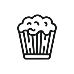 A stylized illustration of a bucket filled with popcorn and melted butter dripping down.