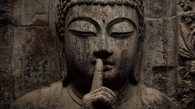 budha a shhhh finger